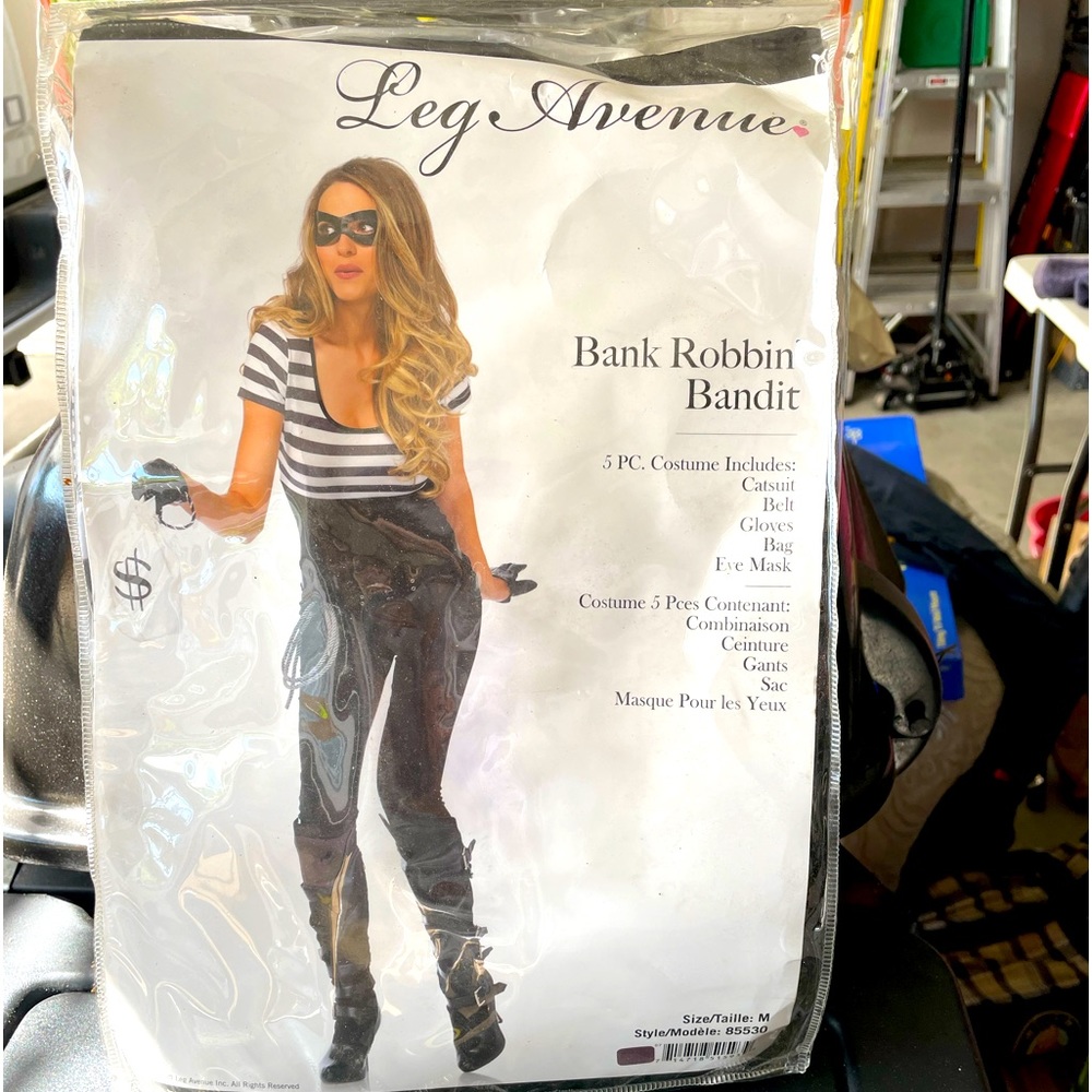 New woman’s costume size Medium Bank robber